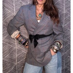 Polo University Club by Ralph Lauren Blazer Blue Houndstooth Blazer‎